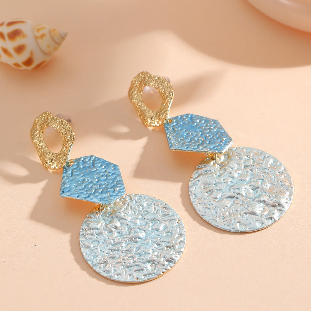Women's Hanging Earrings with Modern Geometric Design