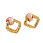 Women modern earrings with asymmetrical design