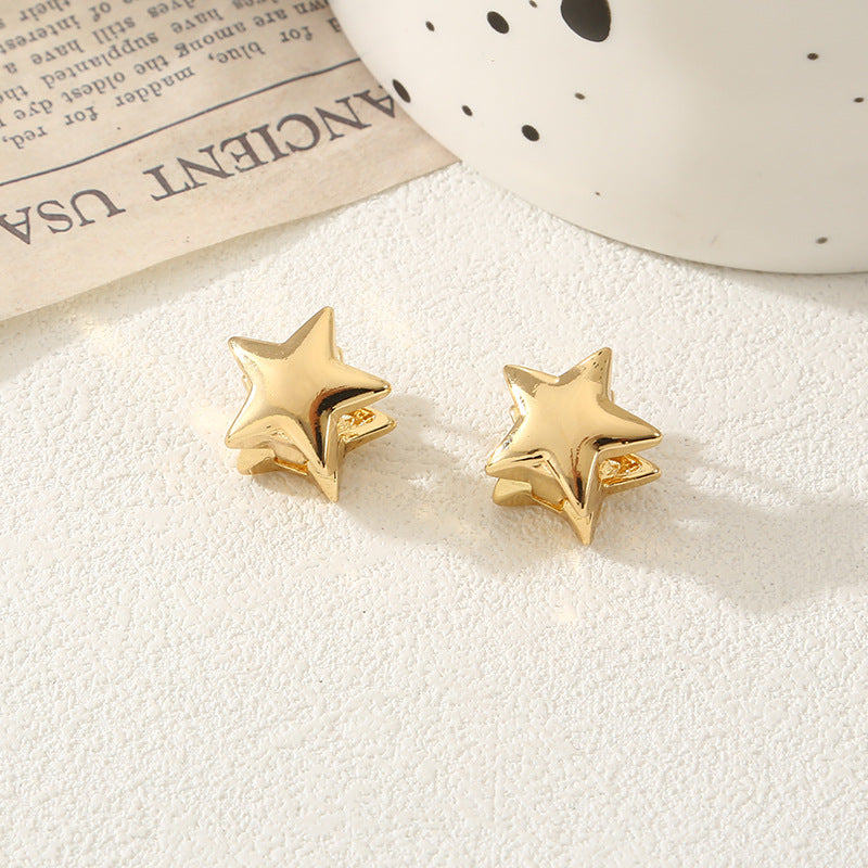 Women's heart-shaped ear clips