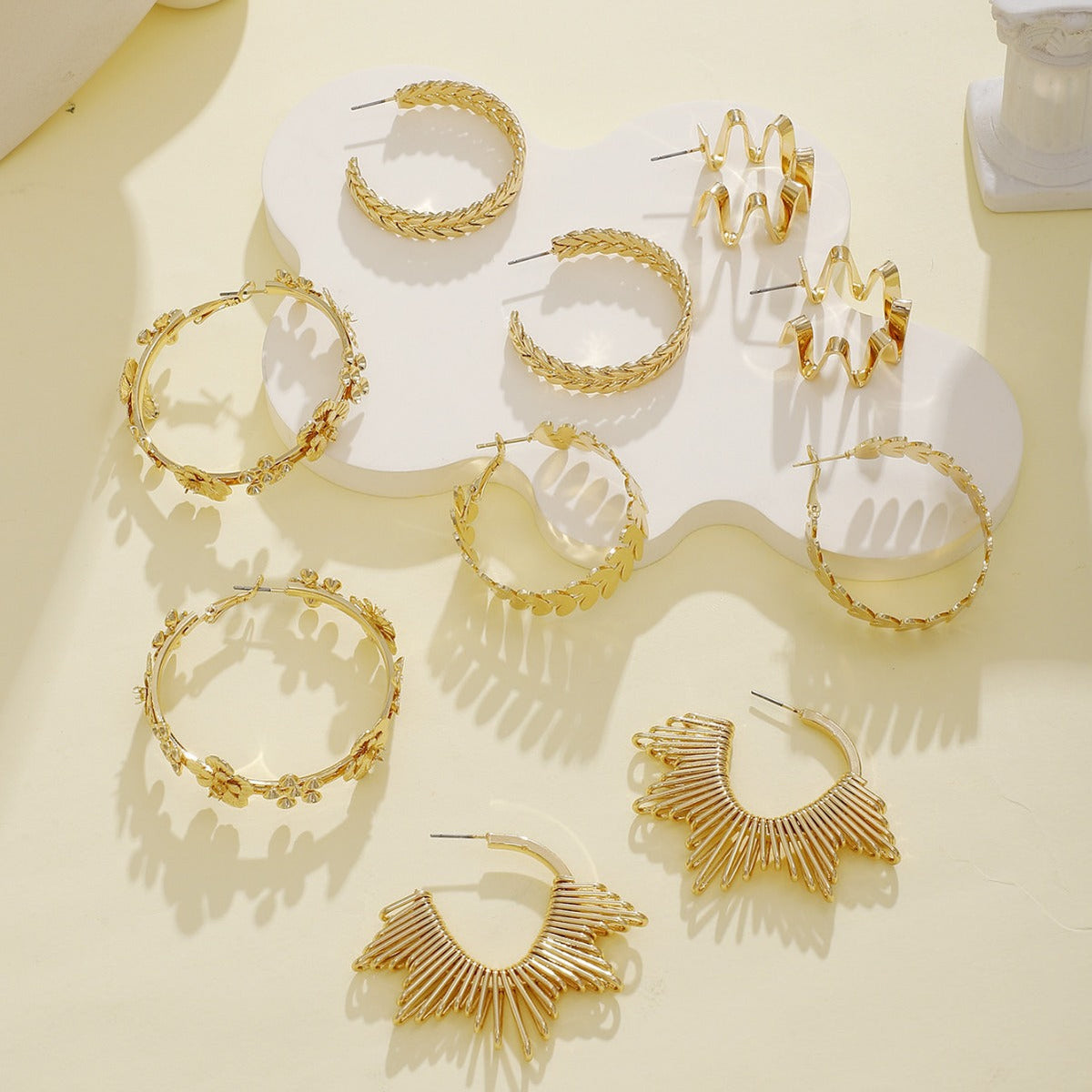 Women artistically designed hoops