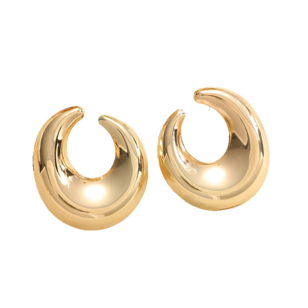 Women's earrings with elegant curved design