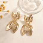 Ladies earrings in elegant leaf design