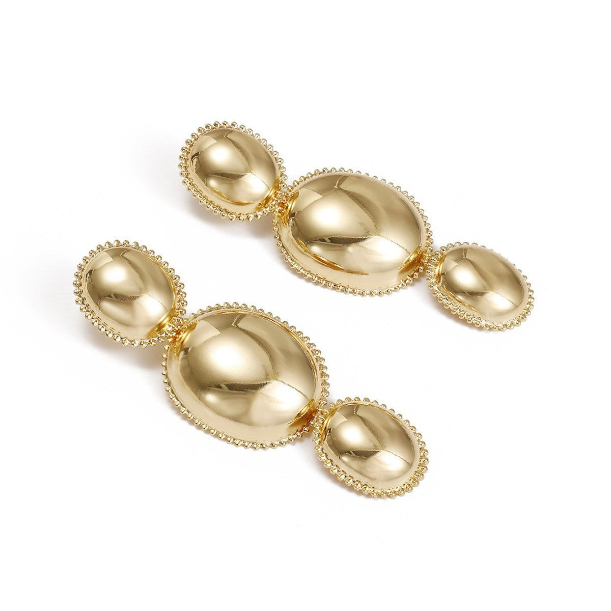 Women's earrings in artistic, structured design