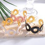 Ladies Open Cuff Bracelet with Crossed Design