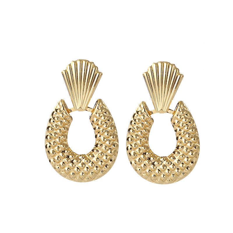 Ladies Hanging Earrings in Modern Rectangular Design