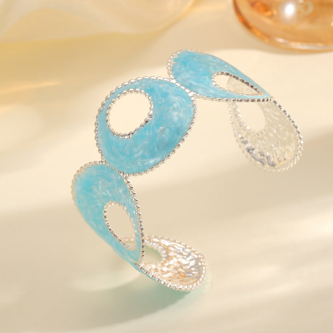Women Open Bangle with artistic, multicolored design