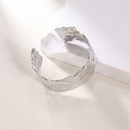 Ladies Open Cuff Bracelet with Artistic, Organic Design