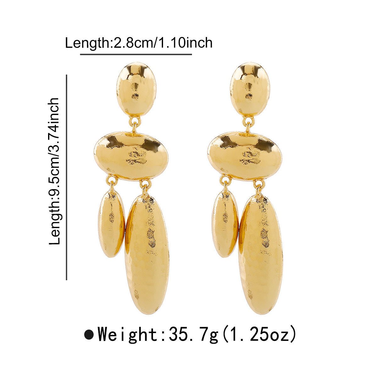 Women Hanging Earrings with artistic, three-dimensional design