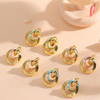 Women's earrings in elegant ring design