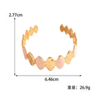 Ladies Open Bangle made of noble metal with elegant motif