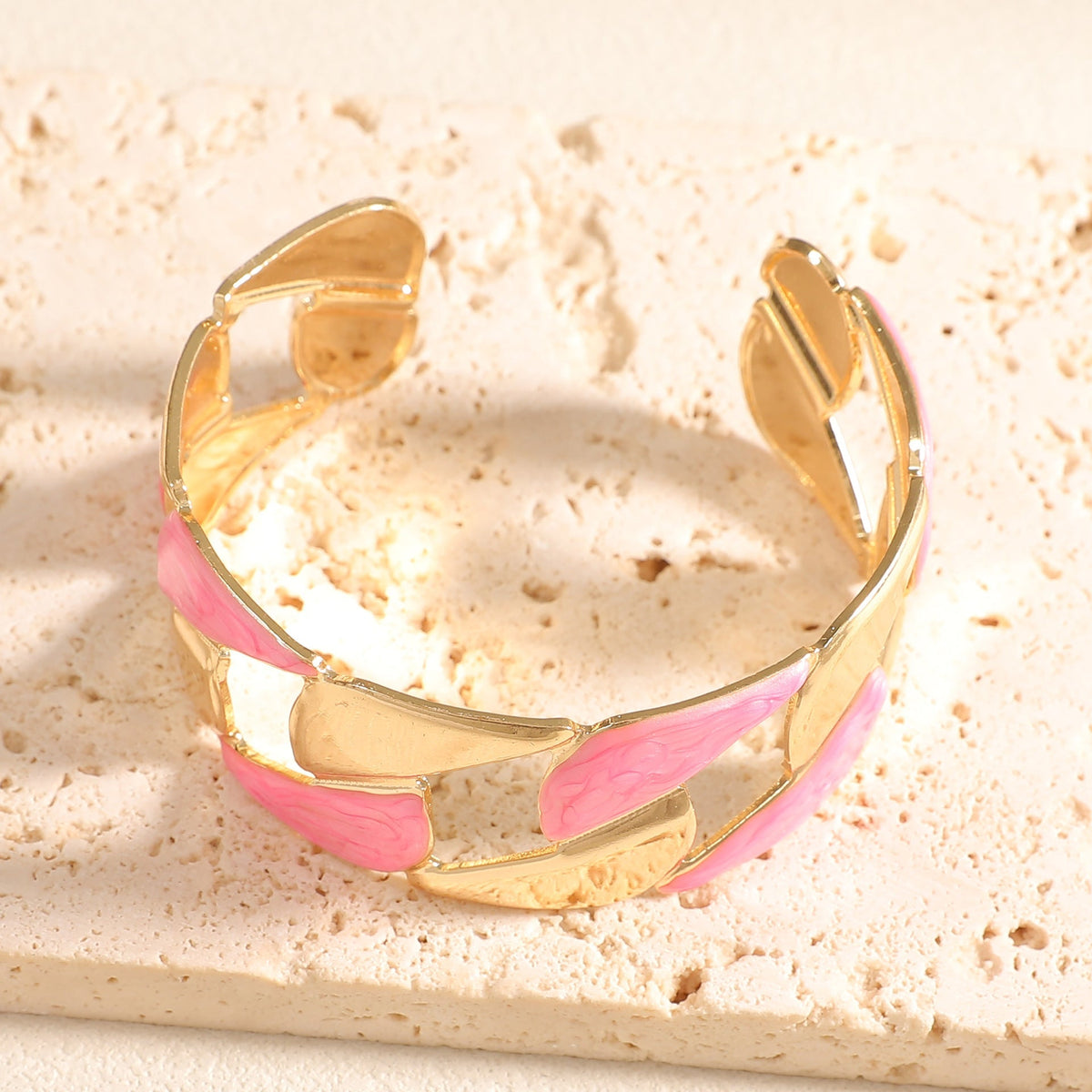 Women's Open Bangle with Elegant Leaf Design