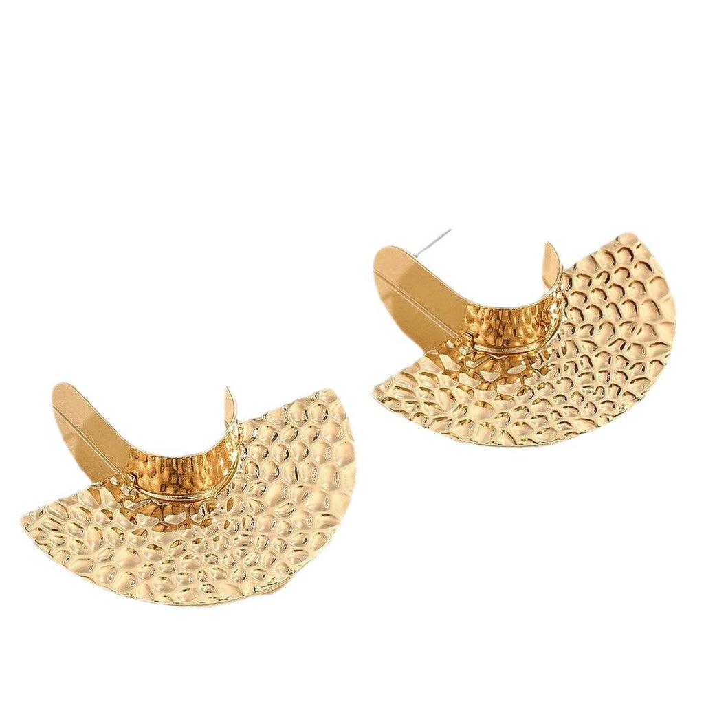 Women's Hanging Earrings with Artistic, Textured Design