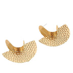Women's Hanging Earrings with Artistic, Textured Design