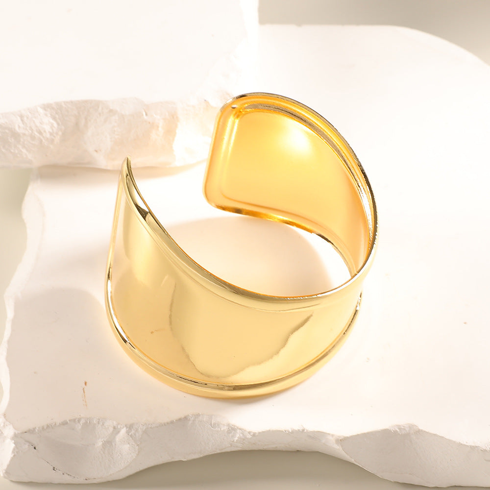 Women Open Bangle with Artistic Relief Design
