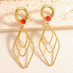 Women's earrings with elegant, shimmering design