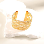 Women Open Bangle with Artistic Relief Design