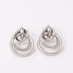 Women's Hanging Earrings with Elegant, Curved Ring Design