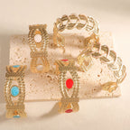 Women Open Bangle with Artistic Braiding Pattern