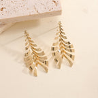 Women Hanging Earrings in Elegant Leaf Design