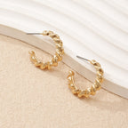 Women Hanging Earrings with Elegant Wave Design