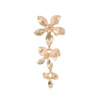 Women's Hanging Earrings with Floral Elements and Elegant Design
