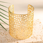 Ladies Open Bangle with Artistic Coral Pattern