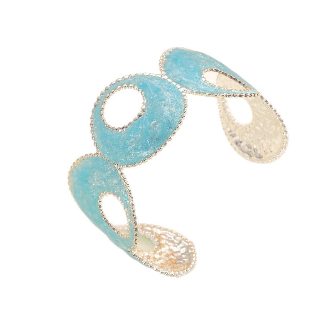 Women Open Bangle with artistic, multicolored design