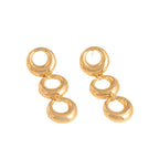 Women's Hanging Earrings with Modern, Geometric Elements