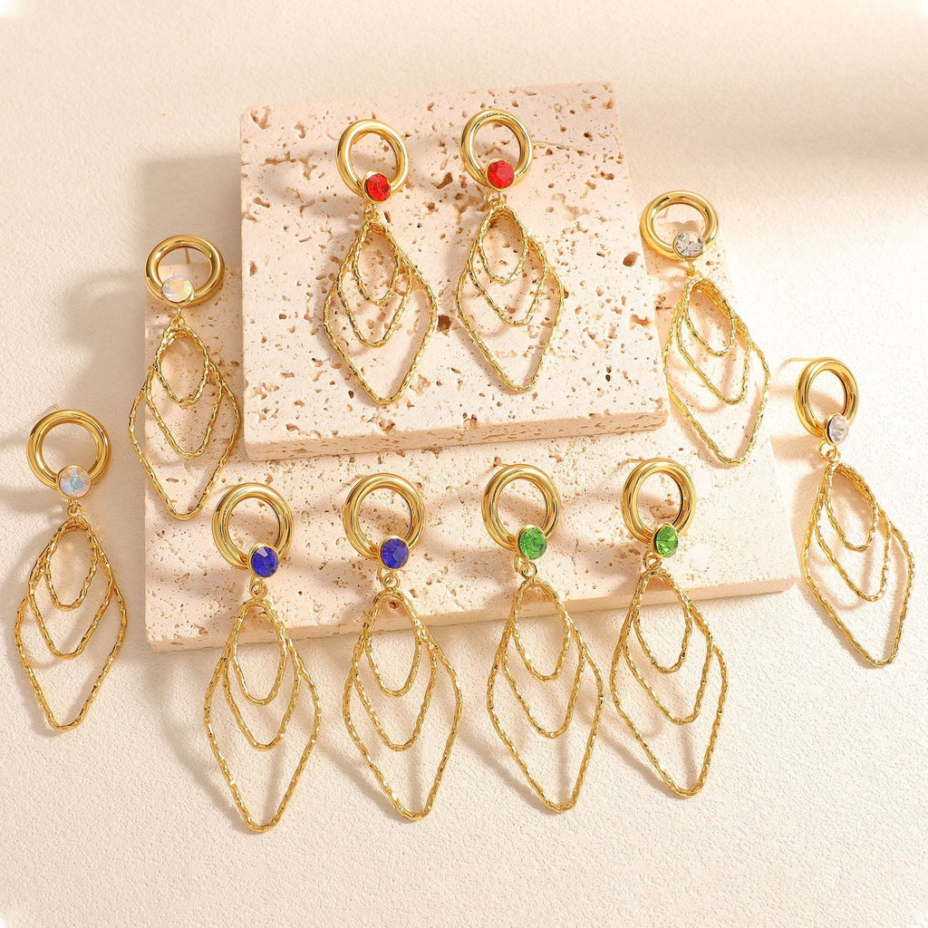 Women's earrings with elegant, shimmering design