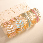 Women Open Bangle in Elegant Leaf Design