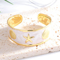 Women's Bangle with Maritime Shell and Starfish Design