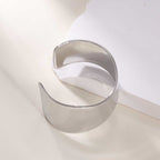 Women's Open Bangle with Elegant Wave Design