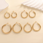 Women's hoop earrings made of high-quality stainless steel with elegant design