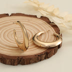 Women's Hanging Earrings in Modern Crescent Design