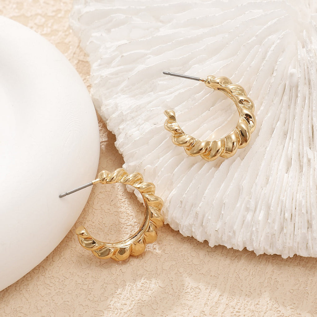 Women Hanging Earrings with Elegant Wave Design