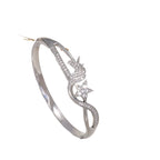 Women's bangle with elegant infinity pattern and sparkling zirconia