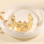 Ladies Open Bangle with Artistic Coral Pattern