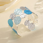 Ladies Open Bangle with Intricate Circle Design