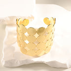Women Open Bangle with Artistic Relief Design
