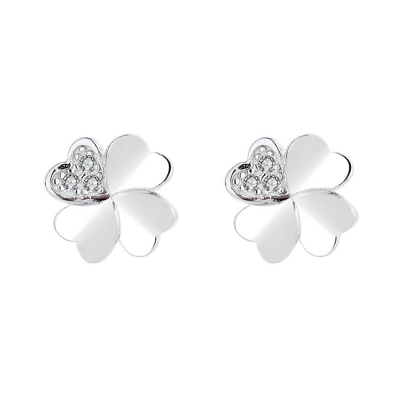 Ladies earrings in modern floral design