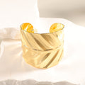 Women Open Bangle with Artistic Relief Design