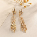 Women's Hanging Earrings with Elegant Leaf Design