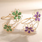 Ladies bracelet with artistic flower design