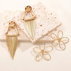 Ladies Hanging Earrings in Artistic Flower Design