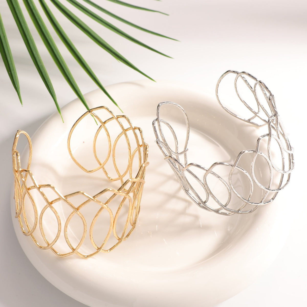 Women Open Bangle with Artfully Curved Design