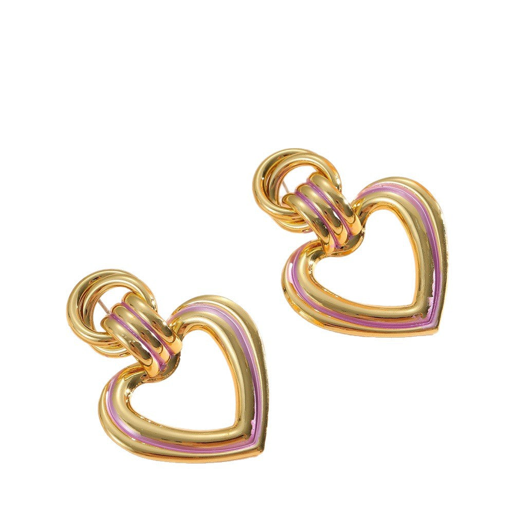 Women’s earrings in modern heart design