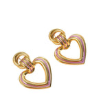 Women’s earrings in modern heart design