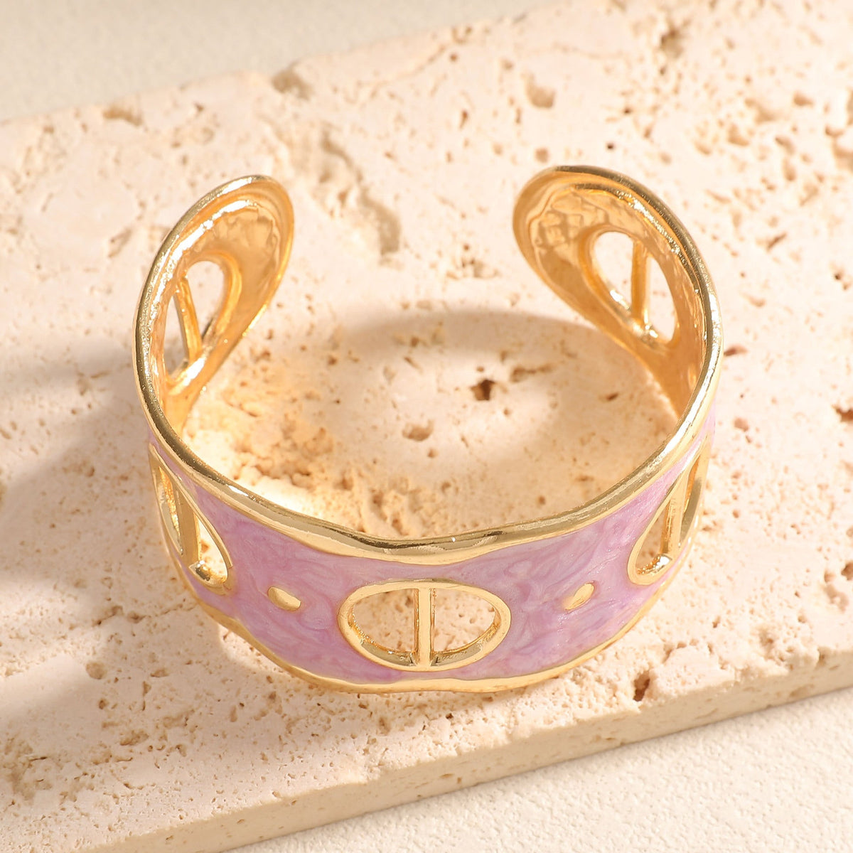 Women Open Cuff Bracelet with Artistic Snake Design
