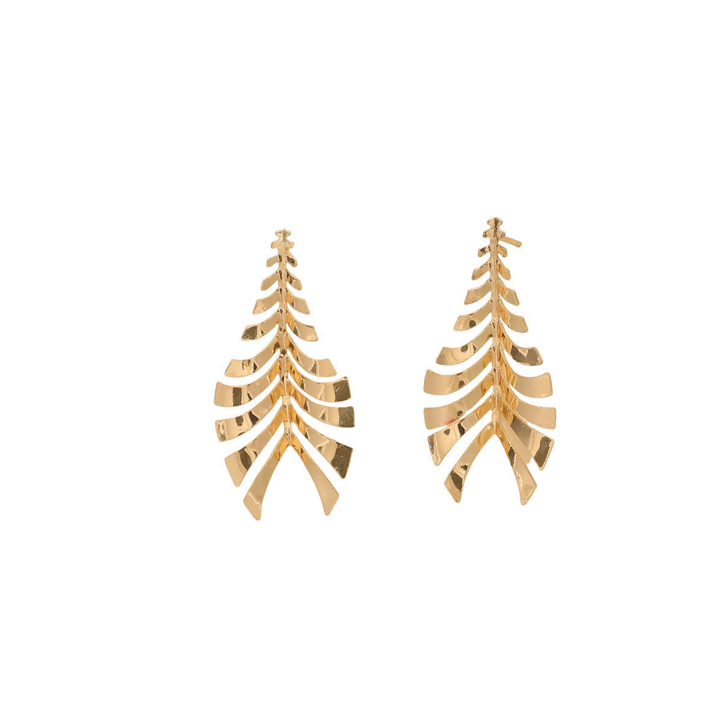 Women Hanging Earrings in Elegant Leaf Design