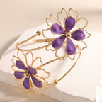 Ladies bracelet with artistic flower design